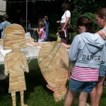 Children working on Story Sculptures