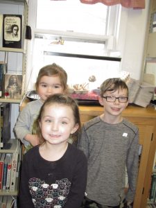  Garden Club in front of their newly planted seeds.