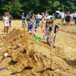 Children shoveling