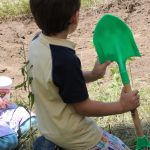 Child with shovel