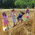 Children shoveling