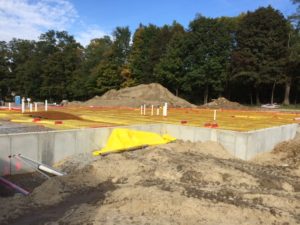 Foundation walls and area ready for cement floor