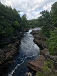 river, waterfalls